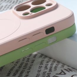 Silikoninis dėklas, suderinamas su MagSafe for iPhone 15 Pro Max silikoniniu dėklu - kreminis