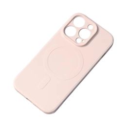 Silikoninis dėklas, suderinamas su MagSafe for iPhone 15 Pro silikoniniu dėklu - kreminis