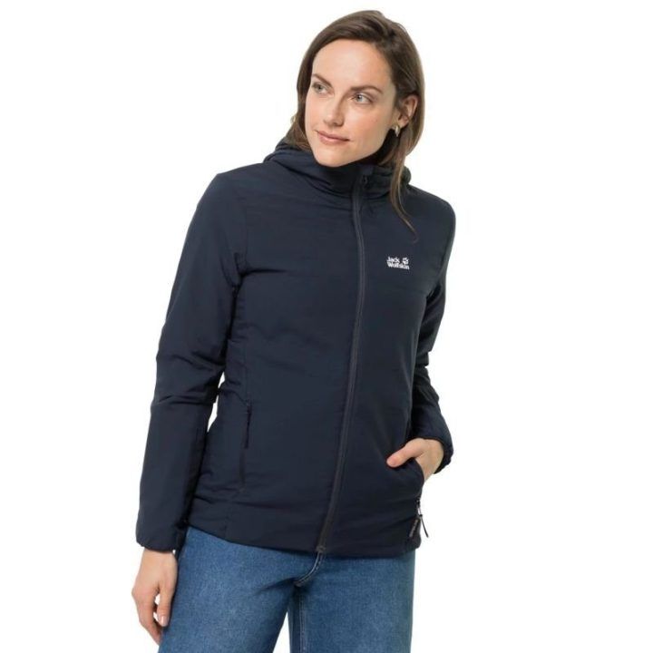 Moteriška striukė nuo vėjo Jack Wolfskin JWP Atmos, tamsiai mėlyna