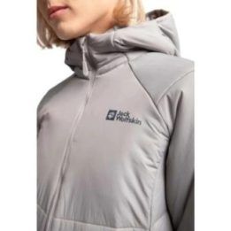 Moteriška žieminė striukė Jack Wolfskin Bergland INS Hoody, pilka