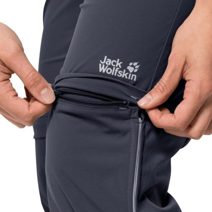 Moteriškos kelnės su atsegamomis klešnėmis Jack Wolfskin, tamsiai mėlynos