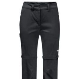 Moteriškos sportinės kelnės Jack Wolfskin Overland Zip Away, juodos