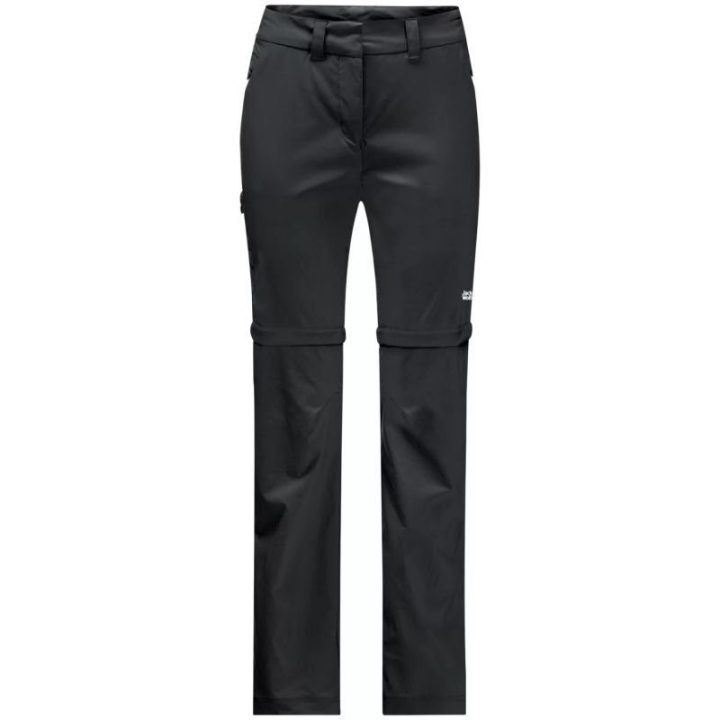 Moteriškos sportinės kelnės Jack Wolfskin Overland Zip Away, juodos