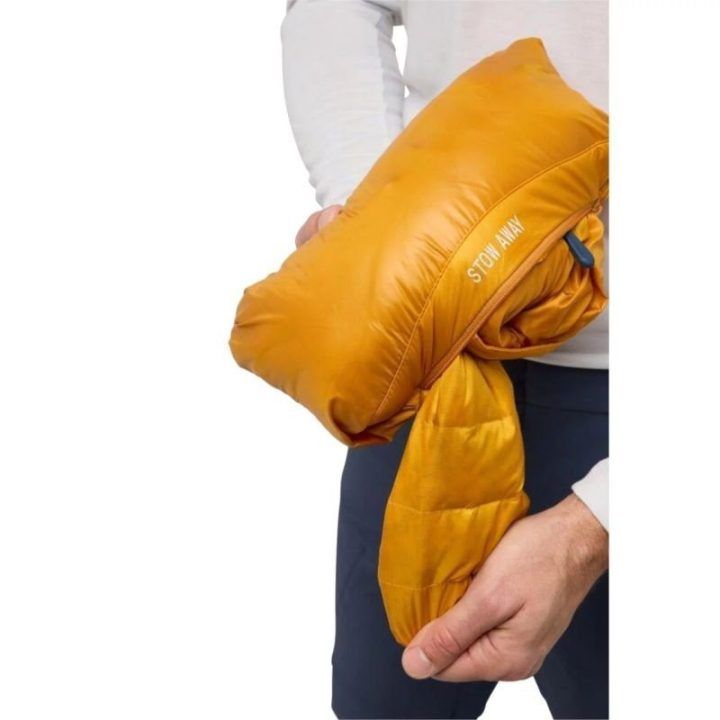 Vyriška striukė Jack Wolfskin Passamani Down, oranžinė ir geltona