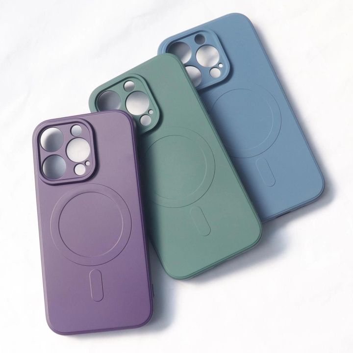 Su MagSafe suderinamas silikoninis dėklas iPhone 15 Plus Silikoninis dėklas - kreminis