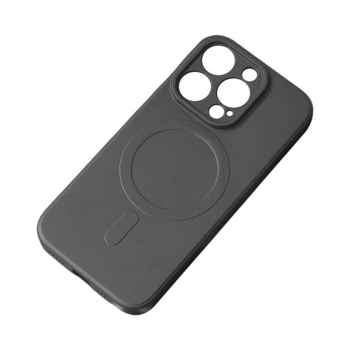 Silikoninis dėklas, suderinamas su MagSafe for iPhone 15 Plus silikoniniu dėklu - juodas