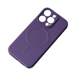 Silikoninis dėklas su MagSafe Silikoninis dėklas iPhone 15 - violetinis