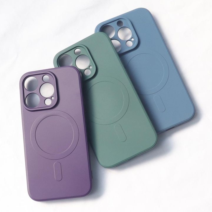 Silikoninis dėklas su MagSafe Silikoninis dėklas iPhone 15 - violetinis