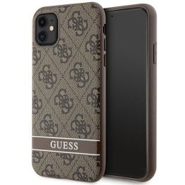 Guess 4G Stripes dėklas iPhone 11 / Xr - rudas