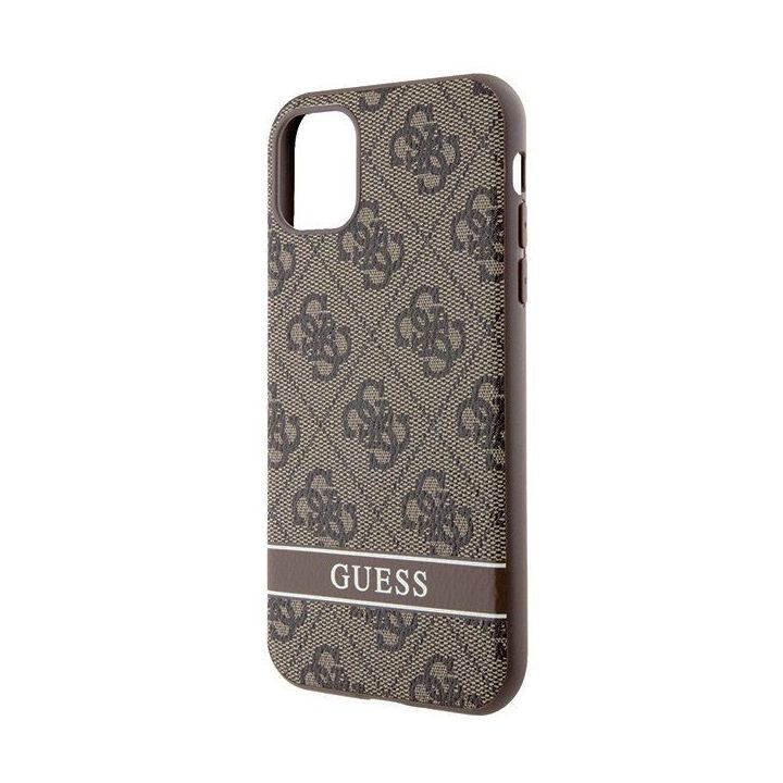 Guess 4G Stripes dėklas iPhone 11 / Xr - rudas