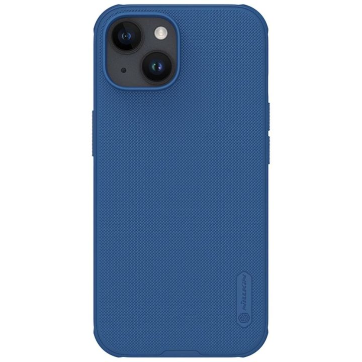Sustiprintas dėklas iPhone 15 Plus Nillkin Super Frosted Shield Pro - mėlynas