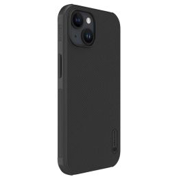 Nillkin Super Frosted Shield Pro sustiprintas dėklas iPhone 15 Plus - juodas