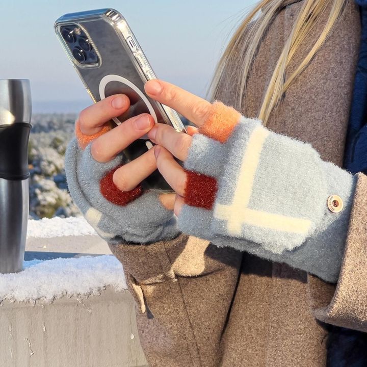 Moteriškos / vaikiškos žieminės pirštinės telefono pirštinės - rožinės spalvos