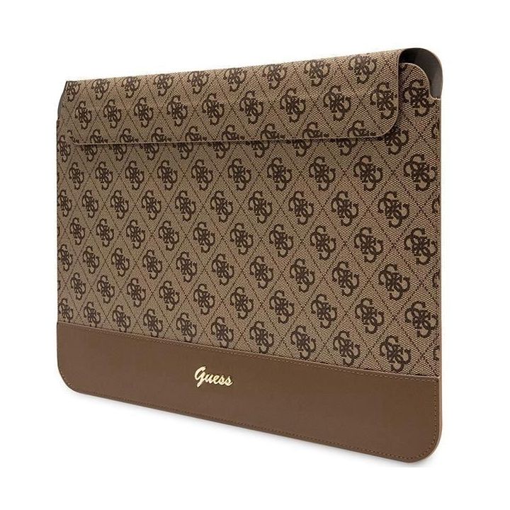 Guess 4G Stripe Metalinis dėklas su logotipu 14 - rudos spalvos
