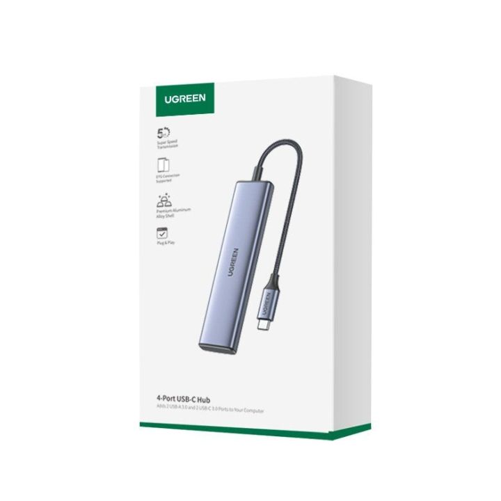 USB C 20 cm CM473 - pilkas