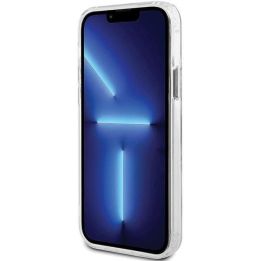 Guess metalinių kontūrų Magsafe dėklas iPhone 12 / iPhone 12 Pro - Sidabrinis