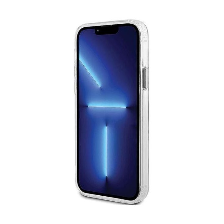 Guess metalinių kontūrų Magsafe dėklas iPhone 12 / iPhone 12 Pro - Sidabrinis