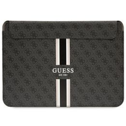 Dėklas Guess 4G Printed Stripes na laptopa 14 - juodos spalvos