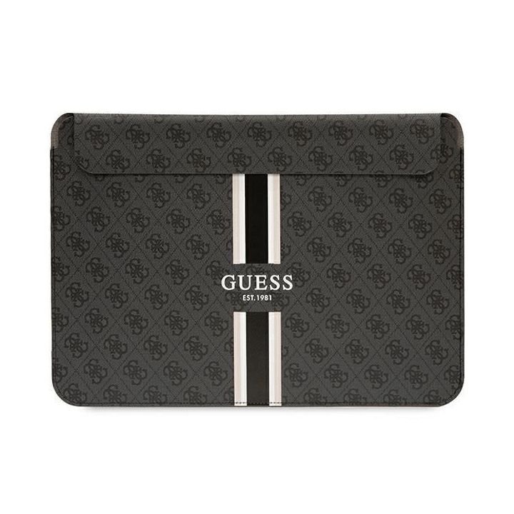 Dėklas Guess 4G Printed Stripes na laptopa 14 - juodos spalvos