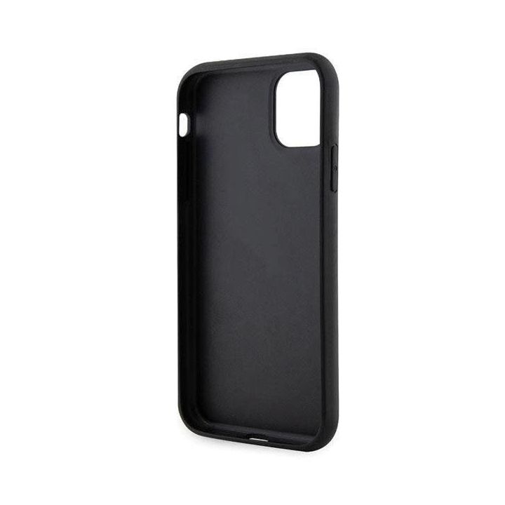 Karl Lagerfeld Glitter Choupette Patch dėklas iPhone 11 / Xr - Juodos spalvos