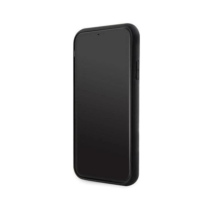 Karl Lagerfeld Glitter Choupette Patch dėklas iPhone 11 / Xr - Juodos spalvos
