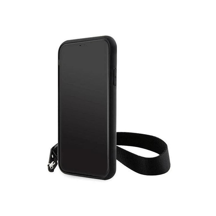 Dėklas Karl Lagerfeld Monogram Losange Saffiano ant iPhone 11 / Xr - juodos spalvos