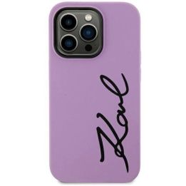 Dėklas Karl Lagerfeld Silicone Signature na iPhone 11 / Xr - purpurinis