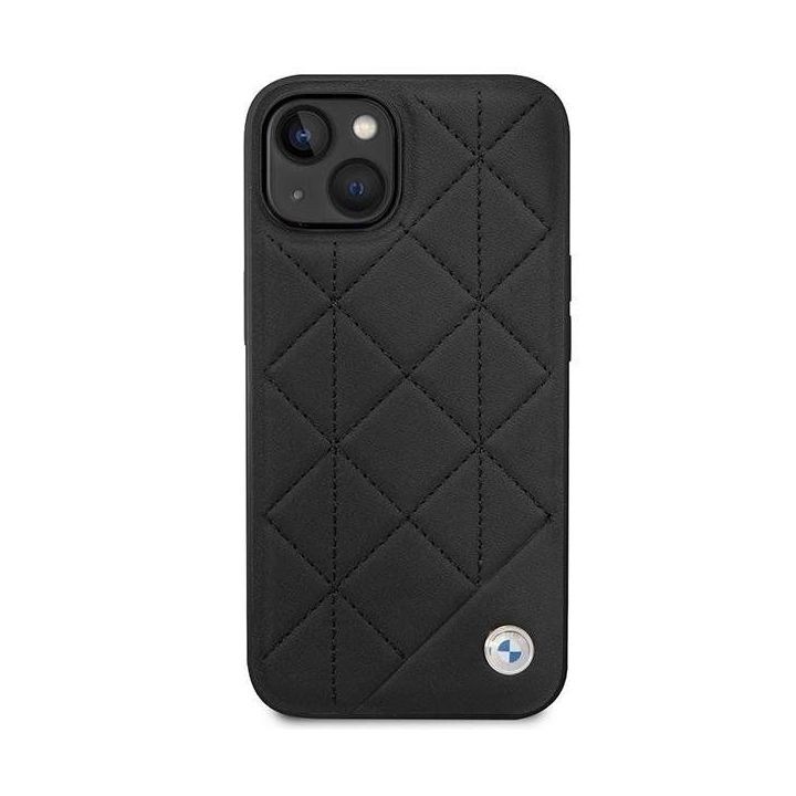 Dėklas BMW odinis dygsniuotas ant iPhone 14 - rankinės