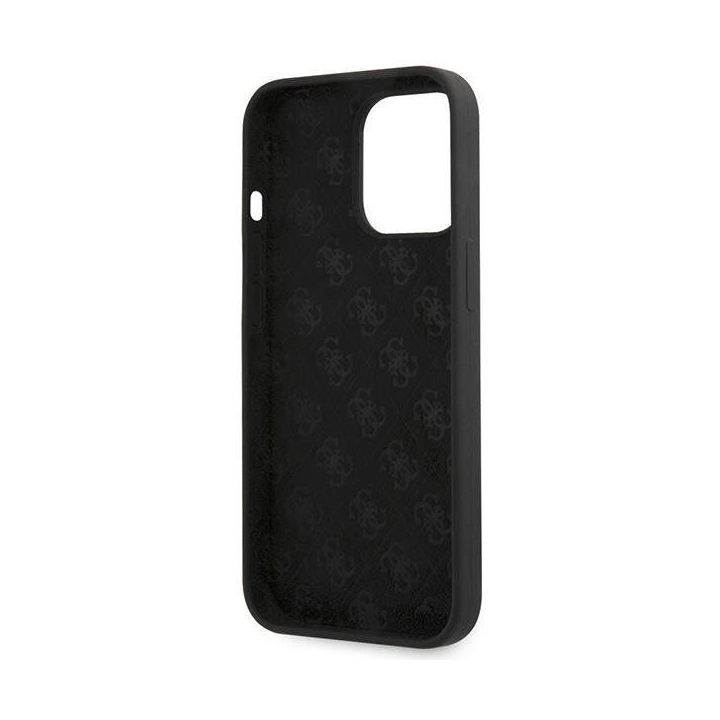 Guess Silikono raštas su auksiniu logotipu ant iPhone 13 Pro Max - nuotraukos
