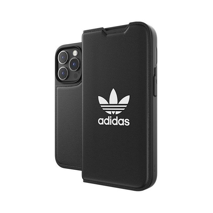 Adidas OR Booklet Case BASIC dėklas iPhone 14 Pro - juodai baltas