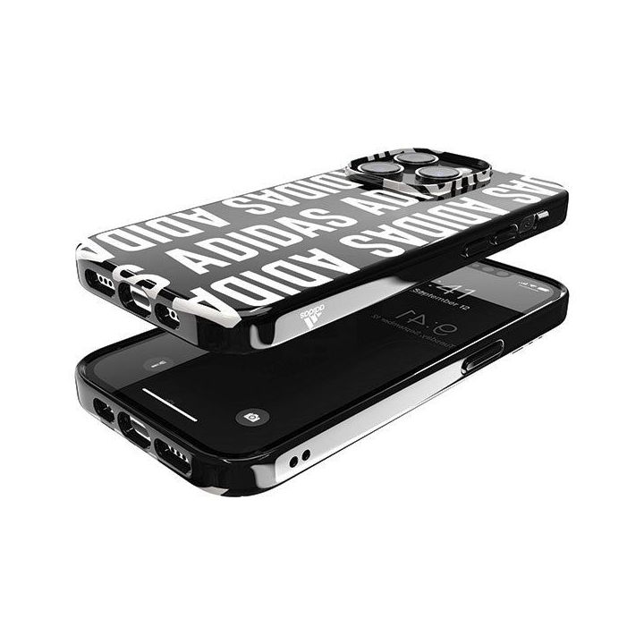 Adidas OR SnapCase dėklas su logotipu iPhone 14 Pro - juodas