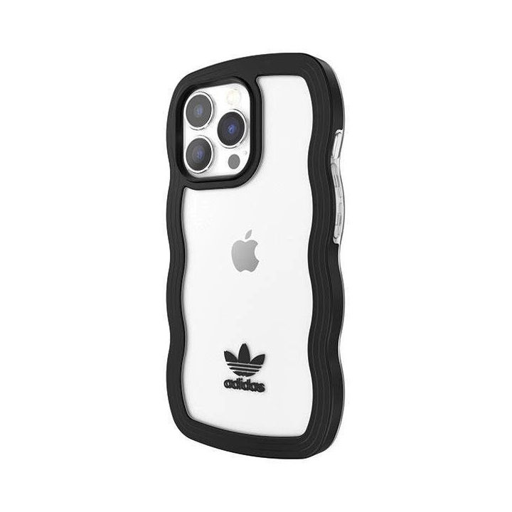 Adidas OR Wavy dėklas iPhone 13 Pro / iPhone 13 - juodas ir skaidrus