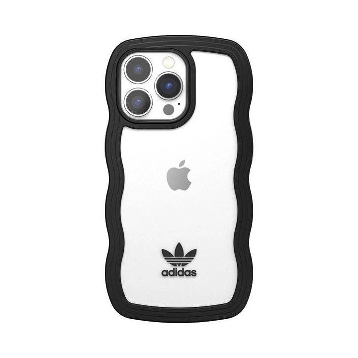 Adidas OR Wavy dėklas iPhone 13 Pro / iPhone 13 - juodas ir skaidrus