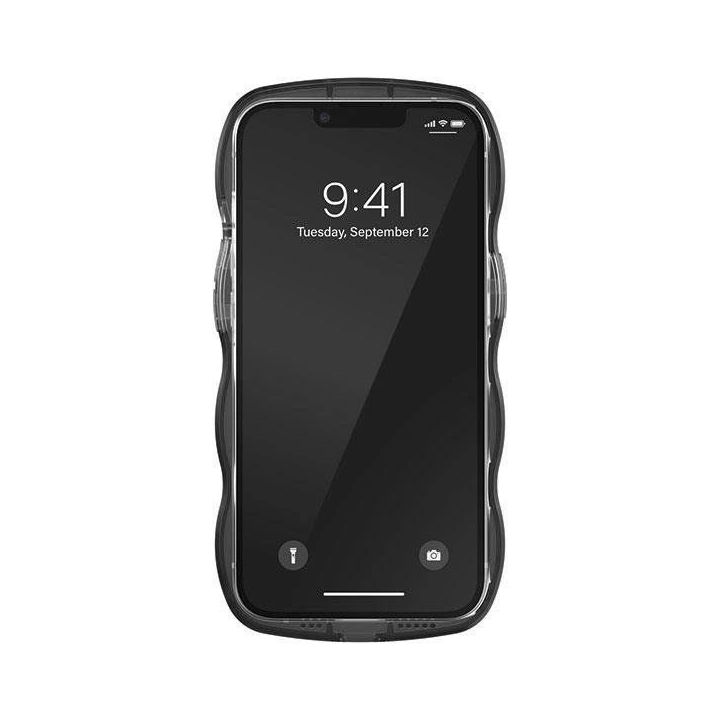 Adidas OR Wavy dėklas iPhone 13 Pro / iPhone 13 - juodas ir skaidrus