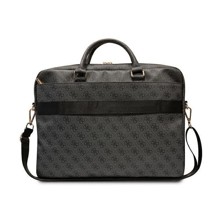 Torba Guess 4G Printed Stripes na laptopa 16 - czarna