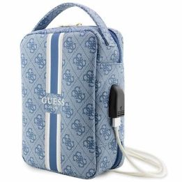 Torba organizatorius Guess 4G Printed Stripes - niebieska