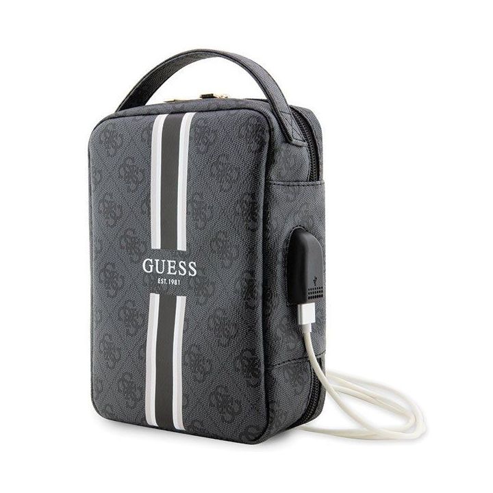 Torba organizatorius Guess 4G Printed Stripes - czarna