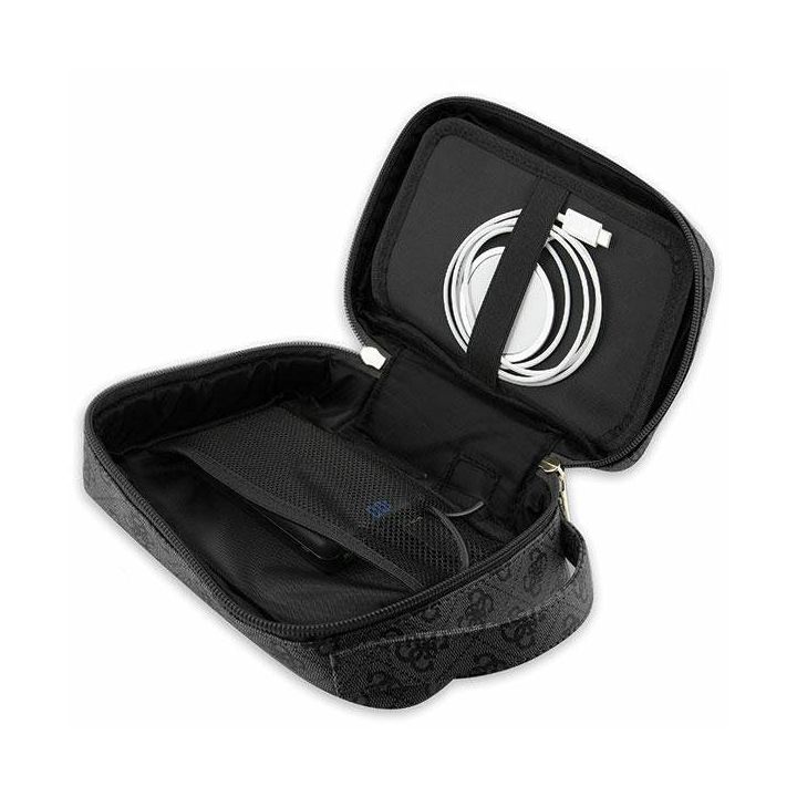 Torba organizatorius Guess 4G Printed Stripes - czarna