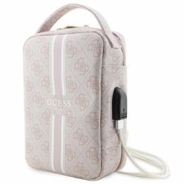 Torba organizatorius Guess 4G Printed Stripes - rožinė