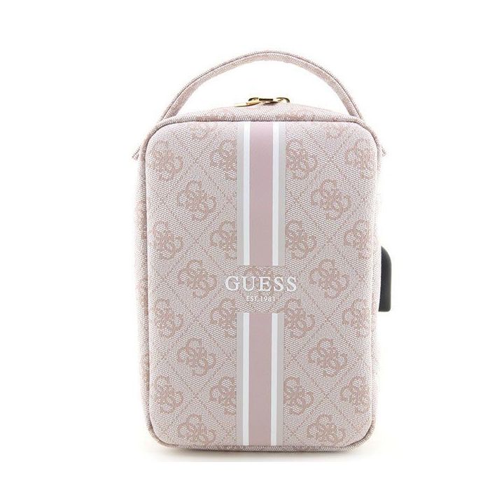 Torba organizatorius Guess 4G Printed Stripes - rožinė