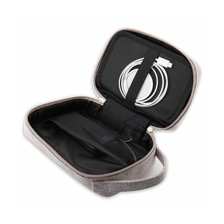 Torba organizatorius Guess 4G Printed Stripes - rožinė
