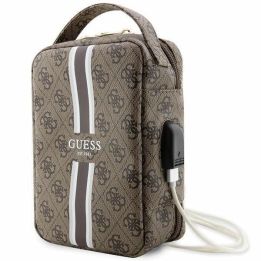 Torba organizatorius Guess 4G Printed Stripes - brązowa