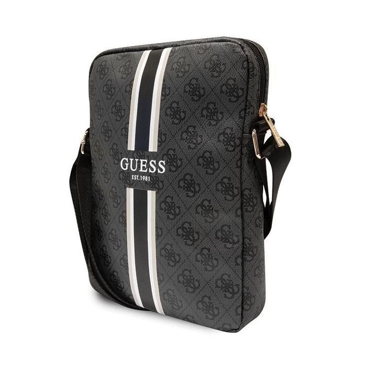 Guess 4G Stripes krepšys 10 colių planšetiniam kompiuteriui - juodos spalvos