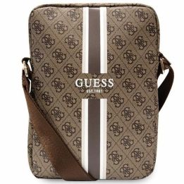 Guess 4G Stripes krepšys 10 colių planšetiniam kompiuteriui - rudas