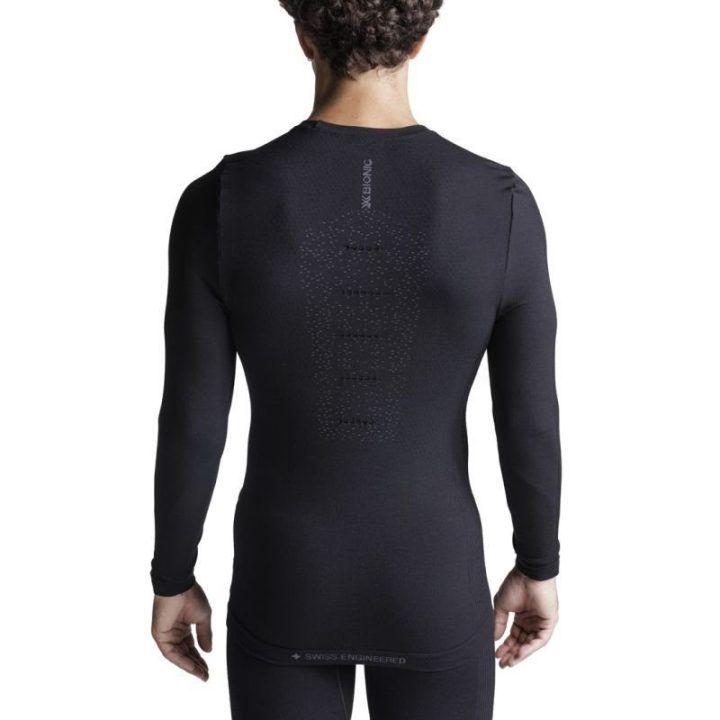 Vyriški marškinėliai X-BIONIC MightyWool LS-X, juodi