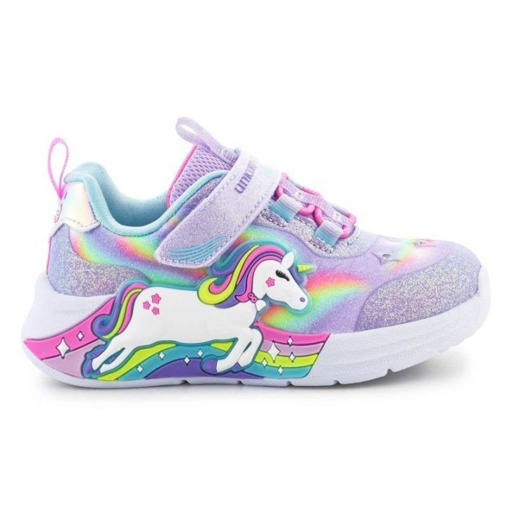 Sportbačiai mergaitėms su vienaragiu Skechers, violetiniai