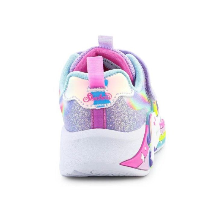 Sportbačiai mergaitėms su vienaragiu Skechers, violetiniai
