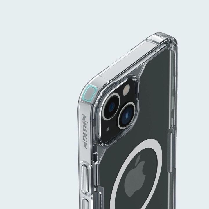 Šarvuotas dėklas su MagSafe Nillkin Nature Pro , skirtas iPhone 15 Plus - mėlynas