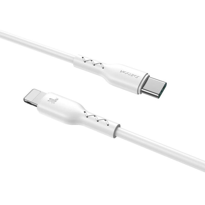 Kabel Flash C / Lightning 30W 1m - Juodos spalvos