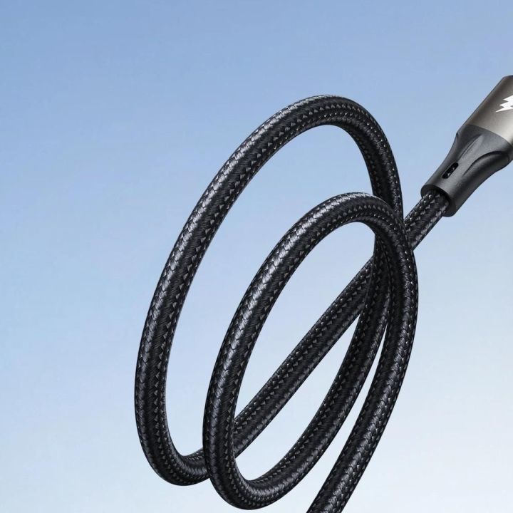 Light C didelės spartos 100W 1,2 m ilgio USB perdavimo kabelis - juodas